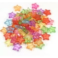 thumbnail image 4 of U8MO 100 Mixed Colour Transparent Acrylic Smooth Star Charm Beads 14mm Kids Crafts, 4 of 6