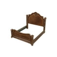 thumbnail image 4 of Luxurious Wood King Size Bed With Intricate Wood Carvings, Walnut, 4 of 5
