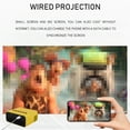 thumbnail image 3 of yeacher Compact Yellow Home Mini Projector with 25 Lumens LED, 20,000 Hours Life, 15-60 Inch Display, 4:3 Aspect Ratio, Manual Focus, USB/TF Card Support, 3W Speaker, DC12V-3A Power, 11x8.8x4.8cm Size, 3 of 6