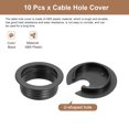 thumbnail image 3 of Uxcell 10Pack 38mm Cable Hole Cover ABS Desk Cable Wire Cord Grommet for Wire Organizer, 3 of 6