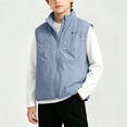 thumbnail image 5 of Swuxness Toddler Zip-Up Fall Jackets Sleeveless Pockets Casual Short Windbreaker Coat, 5 of 5