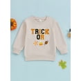 thumbnail image 4 of Baby Toddler Girl Halloween Sweatshirt 12 18 24 Months 2T 3T 4T 5T 6T Letter Embroidery Long Sleeve Pullovers Autumn Tops for Toddler Fall Clothes Outfit, 4 of 9