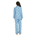 thumbnail image 3 of Apparonia Women's Pajama Sets 100% Cotton Flannel Ladies PJs Button Front Top Drawstring Bottoms Azure Bloom M, 3 of 7
