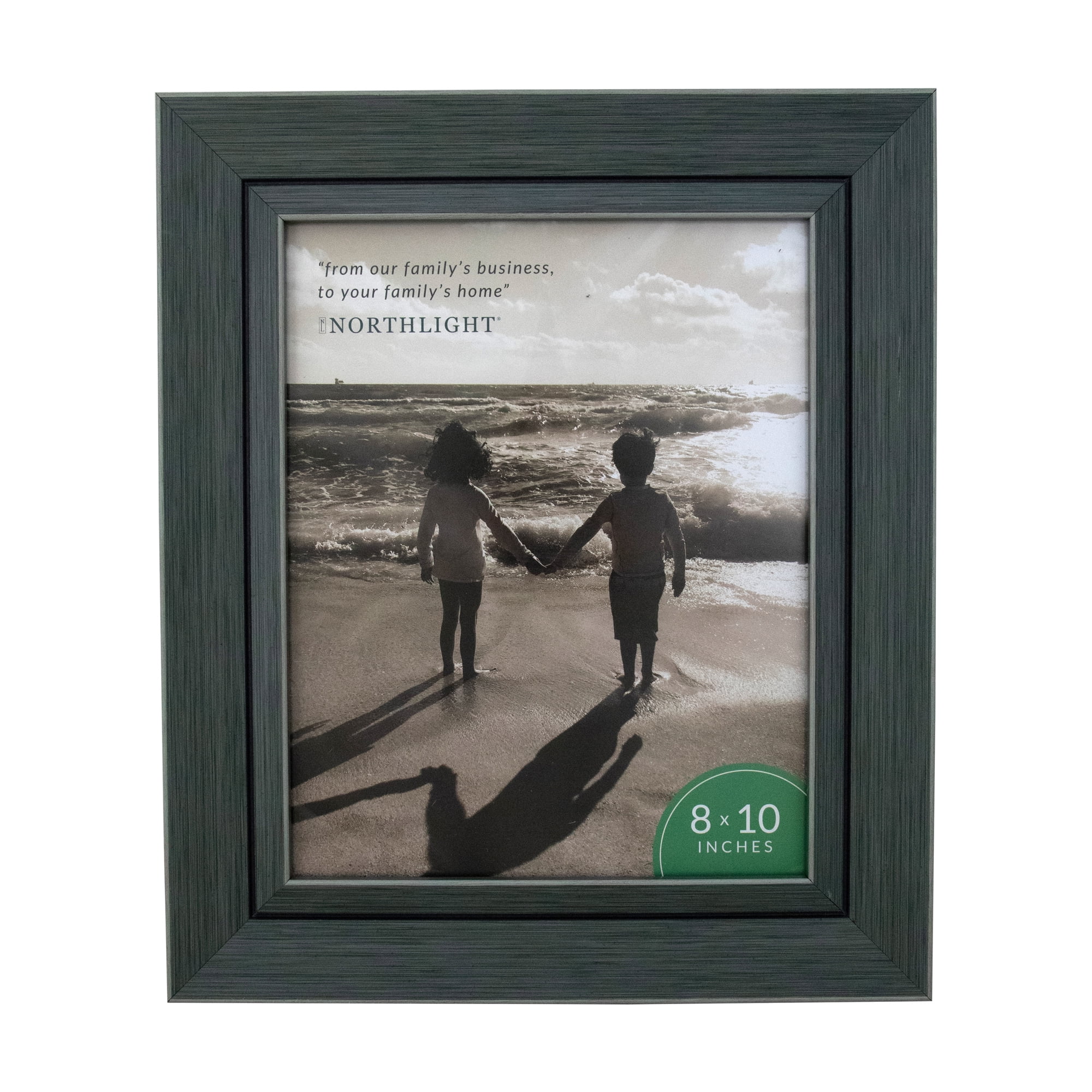 13.25' Contemporary Rectangular 8' x 10' Photo Picture Frame - Gray and Black