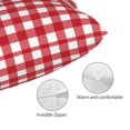 thumbnail image 3 of Honeii Red Checkboard Print Pillow Cases,Plush Throw Pillow Covers,Decorative Pillowcase for Sofa, Couch, Living Room-20"x30", 3 of 6