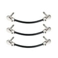 thumbnail image 1 of Cable de audio Ammoon 15 cm / 6 pulgadas Pedal de efectos de guitarra Cable de conexión para instrumentos 1/4 "Conector de ángulo recto plateado Chaqueta negra de PVC, paquete de 3 Tomshoo Cable de audio, 1 of 5