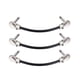 thumbnail image 1 of Cable de audio Ammoon 15 cm / 6 pulgadas Pedal de efectos de guitarra Cable de conexión para instrumentos 1/4 "Conector de ángulo recto plateado Chaqueta negra de PVC, paquete de 3 Tomshoo Cable de audio, 1 of 5