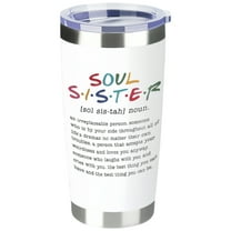 Swig Tumbler-Friendship Gifts for Women - Soul Sister Stainless Steel Insulated Coffee Tumbler with Lid 20 oz - Mothers Day Birthday Gifts for Friendship Women Friend BFF Female Work Bestie Coworkers