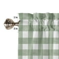thumbnail image 5 of Sage Green Buffalo Plaid Kitchen Valances for Windows 60x18 Inch Kitchen Curtains Valances Rod Pocket Farmhouse Green White Checkered Bathroom Window Valances for Window Treatment Decor, 5 of 6