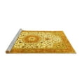 thumbnail image 2 of Ahgly Company Machine Washable Indoor Rectangle Medallion Yellow Traditional Area Rugs, 3' x 5', 2 of 4