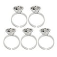 thumbnail image 2 of 5pcs Microblading Encre Anneau Tasse en Acier Inoxydable Pigment Extension de Cils Colle Anneau Argent S, 2 of 8