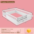 thumbnail image 6 of Twin Size Toddler Floor Bed Frame, Montessori Floor Bed with Guardrails, Pine Wood Bed Frame for Kids, No Slats Included, White, 6 of 9