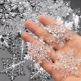 thumbnail image 2 of Colgantes de copos de nieve de acrílico transparente para Navidad, carámbanos, adornos de cristal, colgantes para árbol de Navidad, decoración para fiestas en el hogar, Año Nuevo, 2 of 5