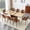 Wood Table+8 Brown Chairs(2), variant on StnTalk Large Dining Table Set for 8, 59"-71" Expandable Kitchen Table Set, Dining Room Table for Gatherings with 8 Chairs