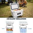 thumbnail image 3 of 20 Quart White Cooler, Ultra-tough Hard Shell Ice Chest – Compact Portable, 3 of 9