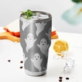 thumbnail image 3 of 30oz Gray Halloween White Ghosts Tumblers Stainless Steel Tumbler with Lid and Straw,Vacuum Insulated Double Wall Travel Tumbler Cups Mug with Cleaning Brush for Coffee,Tea, 3 of 7
