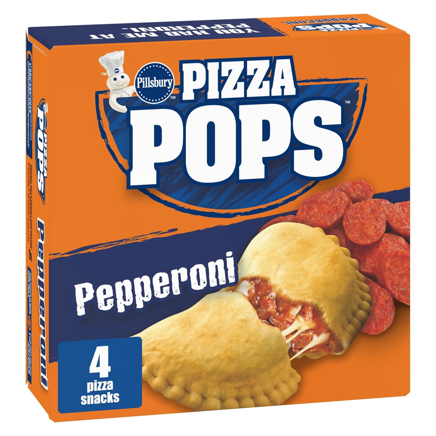 Pillsbury Pizza Pops Pepperoni Pizza Snacks, 4 pizza snacks, 400 g