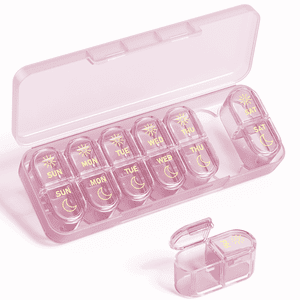Apenu 7-Day AM/PM Pill Organizer Box - Purple