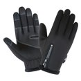 thumbnail image 2 of Winter Thermal Gloves for Men Women Windproof Thickened Outdoor Cycling Gloves Full Finger Gloves with Zipper Grip Palm Touchscreen Compatible for Running Commuting Dark Gray M, 2 of 3