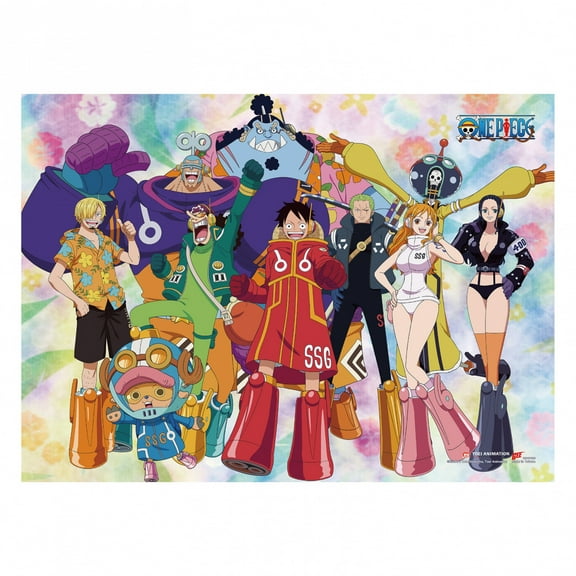 One Piece Future Island Egghead Group Wall Scroll