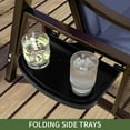 thumbnail image 4 of Uforic 3-Seat Outdoor Porch Swing with Adjustable Canopy, Cushions & Pillow for Garden(Blue), 4 of 10