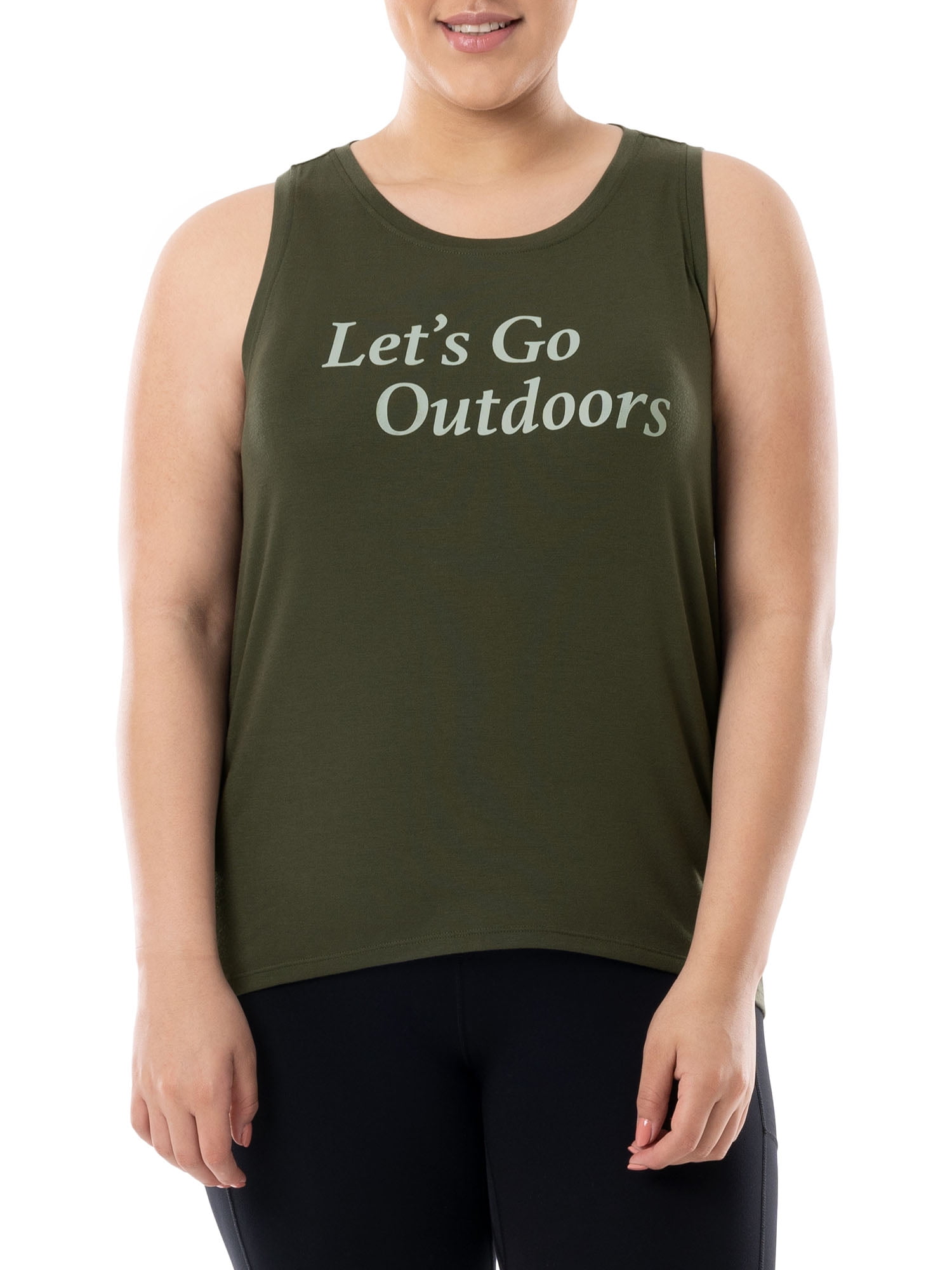 Athletic Works Women's Plus Graphic Tank Bundle, 2-pack