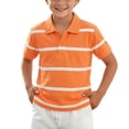 thumbnail image 1 of Odeerbi Camisas de Golf de Chicos Botón de Solapa A Rayas Camisas de Tenis de Manga Corta Uniforme Escolar, 1 of 5
