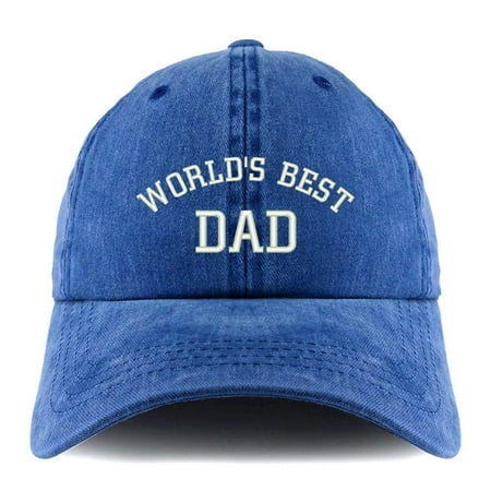 Trendy Apparel Shop World's Best Dad Embroidered Pigment Dyed Unstructured Cap -