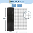thumbnail image 2 of EuKer Chicken Wire Fencing, 48in x 100 ft Wire Mesh Roll for Chicken Coops, Garden Fence, Tree Guards, Black, 2 of 8