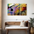 thumbnail image 3 of Elephant Stock Shelter At Bay Wall Art - Horizontal Multi Panel Canvas - Living Room Wall Decor - Architecture Multi Panel - Black And Blue Decor By Abcartattack - 45" x 28", 3 of 8