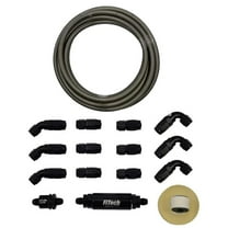 FiTech 51001 Go-Fuel Stainless Steel Braided Fuel Hose Kit, 20ft