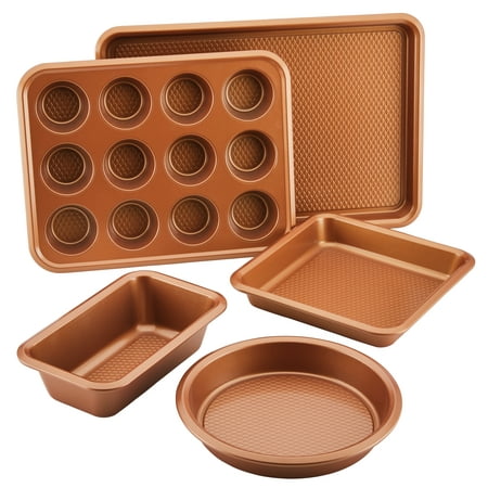 

Ayesha Curry Bakeware Nonstick Bakeware Set 5-Piece Copper