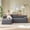 Dark Gray-LHF, variant on Modern minimalist L-shaped corduroy high back sofa