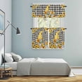 thumbnail image 5 of Gnomes Plaid Kitchen Curtains Sets for Windows 36 Inch Length, Yellow Sunflower Farmhouse Bee Black Check Rod Pocket Window Treatments Tier Curtains and Valances Set for Bedroom/Bathroom, 5 of 8
