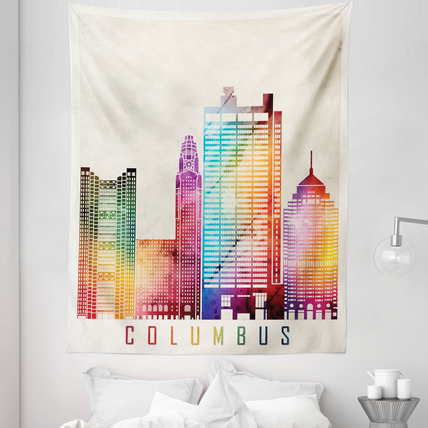 Ohio Art Tapestry, Landmarks of the State Columbus Skyline High Rise