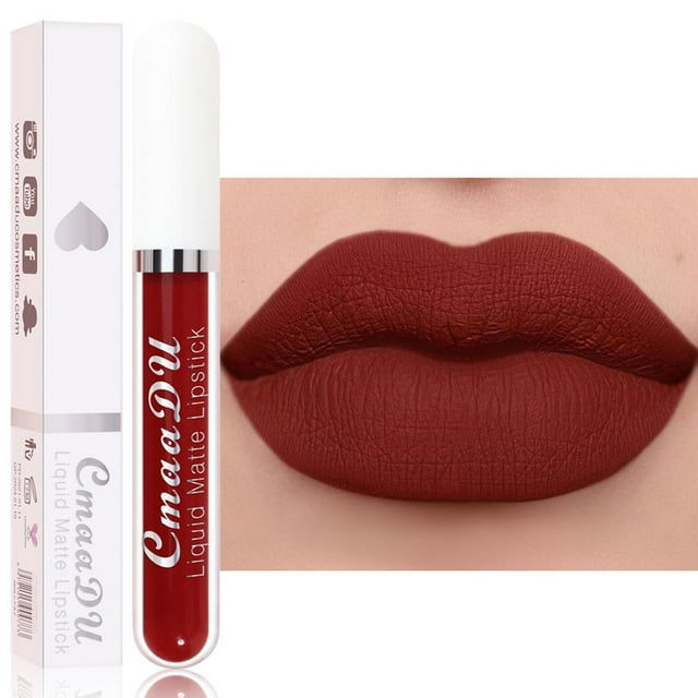 Wartleves Lápiz labial líquido C&M Matte Lip Claze de larga duración y resistente al agua