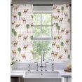 thumbnail image 2 of Tropical Plants Sheer Curtains 72 Inch Length 2 Panels Set Window Treatments, Summer Palm Trees Camel Animals Boho Rod Pocket Semi Curtains for Living Room/Bedroom/Kitchen Décor, 104"W x 72"L, 2 of 7