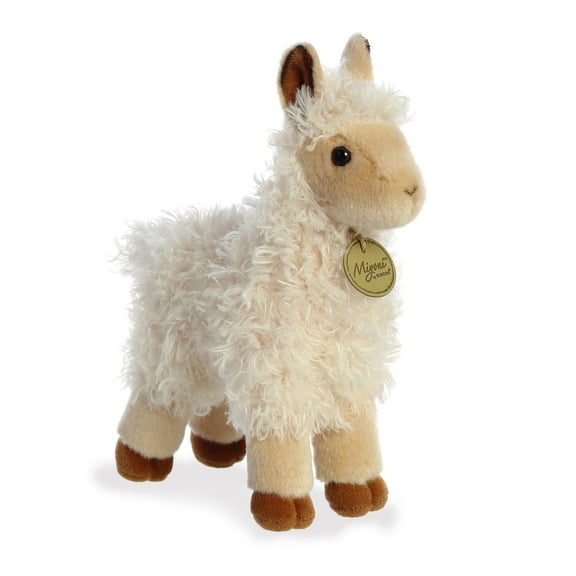 Aurora - Small White Miyoni - 8.5" Llama - Realistic Stuffed Animal