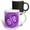 Multicolor, variant on 3drose, Cute Butterfly on Purple Dots 1, 15oz Two-tone Blue Mug