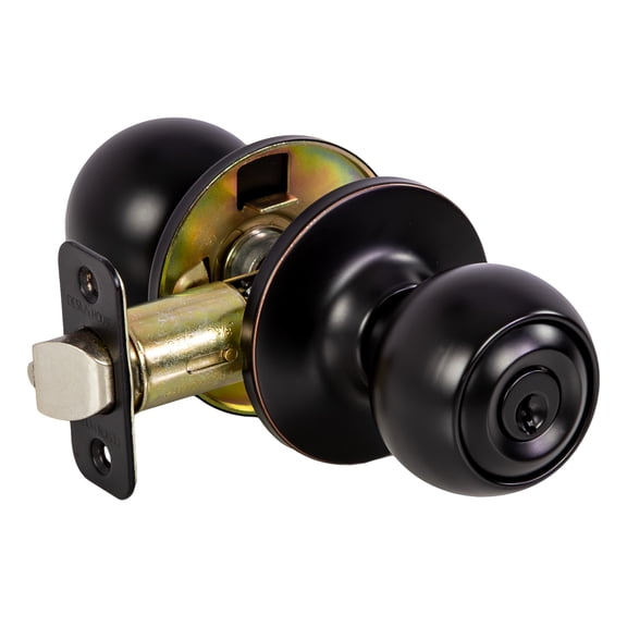 Ball Keyed Entry Door Knob, Oil Rubbed Bronze Finish, ANSI Grade-3, Left or Right Hand