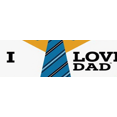 thumbnail image 4 of Heart Pattern I Love Dad Decorative Banner Tie Design Father's Day Celebration for Father's Day Celebration Party Decoration Indoor Use, 4 of 8
