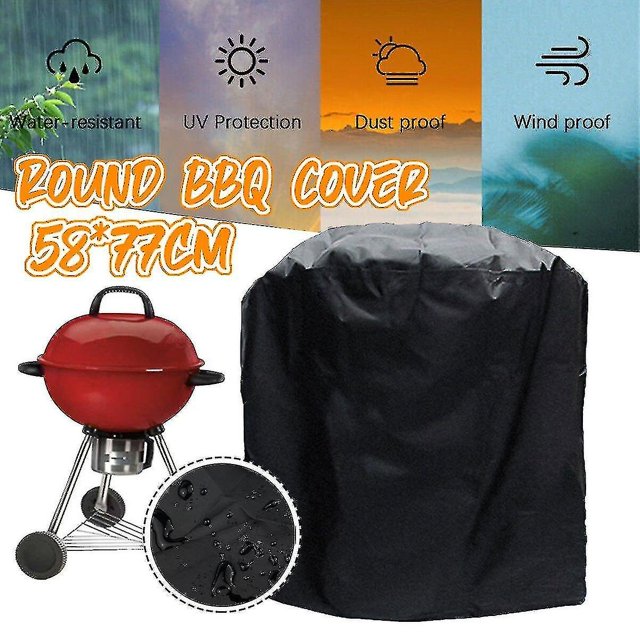 (58*77cm) cubierta de parrilla de barbacoa cubierta protectora redonda D cubiertas de barbacoa