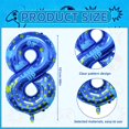 thumbnail image 2 of Videojuego con globos de aluminio número 8, azul, 40 cm, para fiesta de cumpleaños, 2 of 7