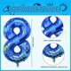 thumbnail image 2 of Videojuego con globos de aluminio número 8, azul, 40 cm, para fiesta de cumpleaños, 2 of 7