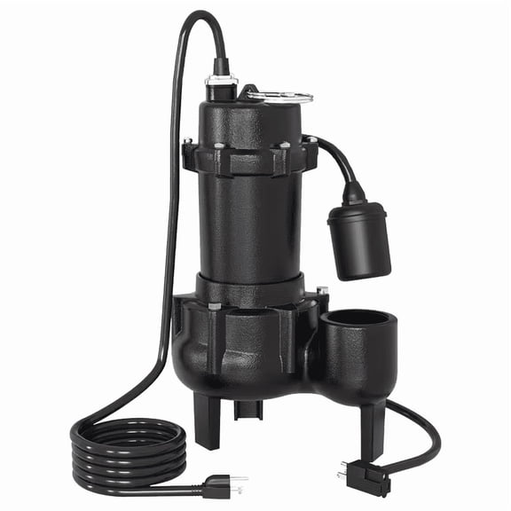 LANCHEZ, 1Hp, 115 Amps, 115 V, Black Submersible Sewage Pump