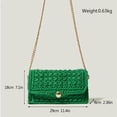 thumbnail image 2 of Bolso tejido a mano y conjunto de cadena fedora de 9,5 cm para mujer y hombre, sombrero de fieltro de ala ancha, bolso de cuero con conjunto de sombrero, Invierno, 2 of 4