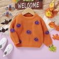thumbnail image 2 of Gvdentm Toddler Boy Girl Halloween Pumpkin Sweater Warm Pullover Sweatshirt Knitwear Knitted Fall Winter Baby Clothes Orange,6-9 Months, 2 of 6
