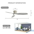 thumbnail image 5 of Sofucor 52-Inch Flush Mount Silver Ceiling Fan with Integrated LED Light and Remote Control,Smart Ceiling Fan and APP Control, 5 of 12