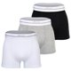 thumbnail image 1 of ellesse Bóxers para hombre, paquete de 3 - AMBRIA, bañadores, cintura con logotipo, color liso Negro/Bianco/Gris M (Medium), 1 of 7