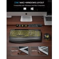 thumbnail image 3 of Wireless Keyboard and Mouse Combo, Ergonomic Wave Keyboard with Wrist Rest, RGB Backlit, Rechargeable, Dual System Compatible, 3 of 9